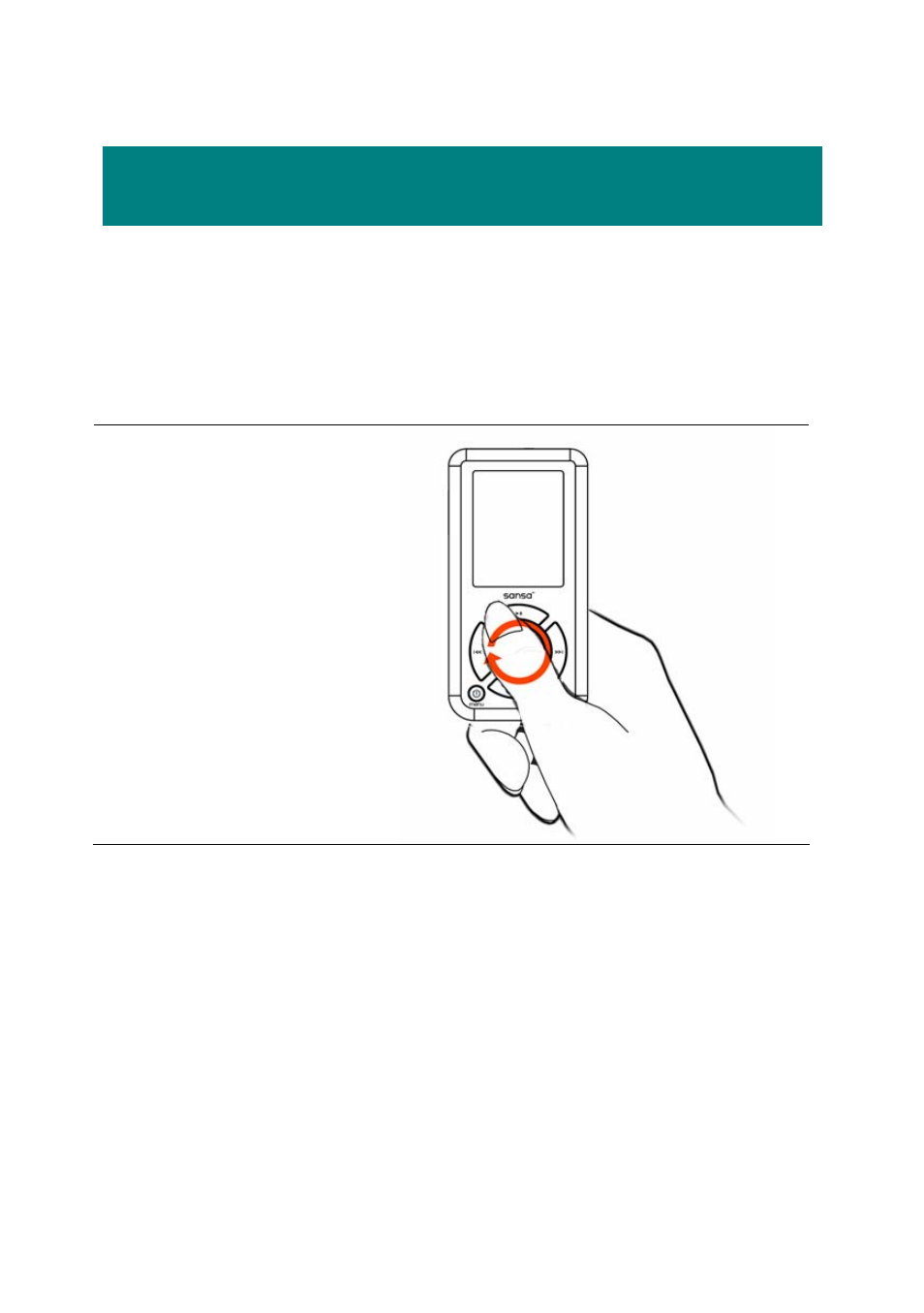 Basic usage, Using thumbwheel, Power on | SanDisk SANSATM E200 User Manual | Page 15 / 44