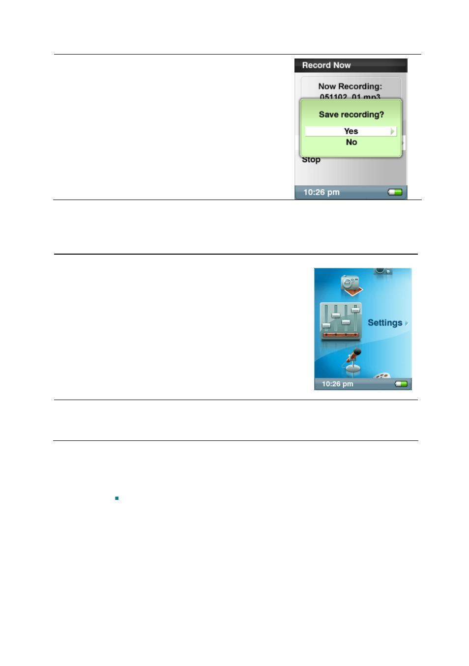 Set backlight, Settings mode | SanDisk SANSATM E200 User Manual | Page 29 / 44