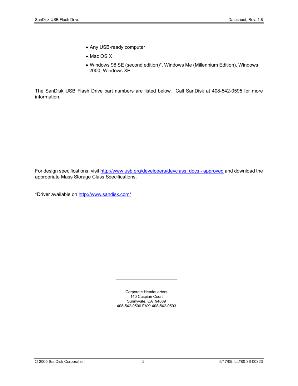 SanDisk SDUFD2AB-0256 User Manual | Page 3 / 3