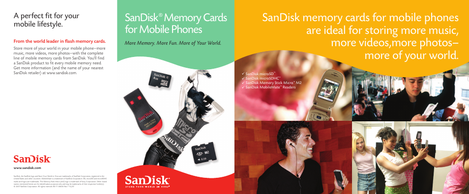 SanDisk MobileMate Readers User Manual | 2 pages