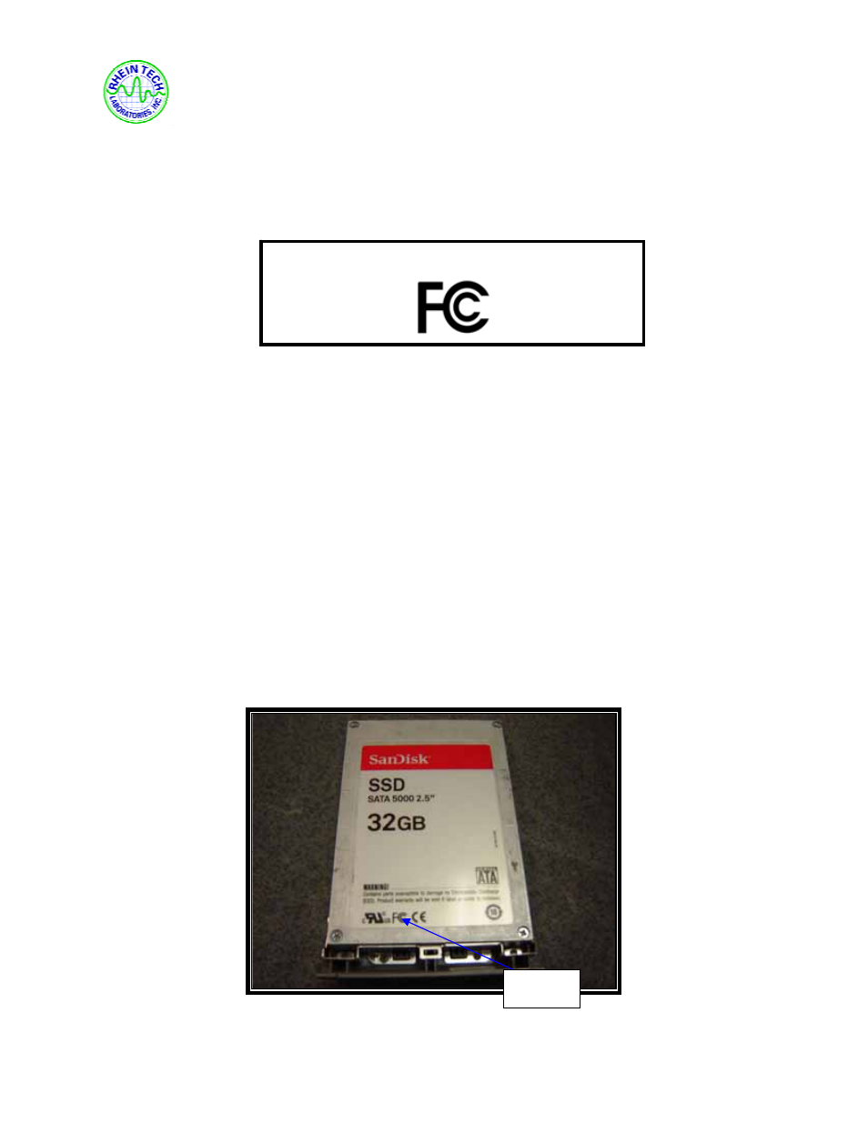 2 doc statement in user’s manual, 3 location of label on eut | SanDisk 5000 2.5" User Manual | Page 8 / 17