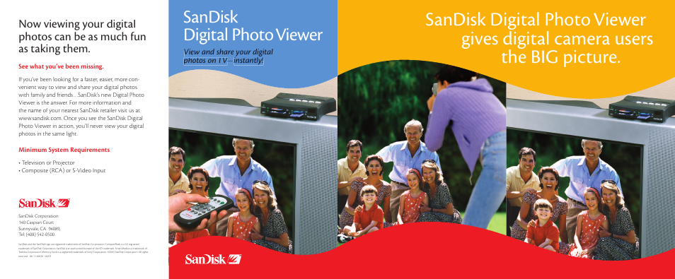 SanDisk Digital Photo Viewer User Manual | 2 pages