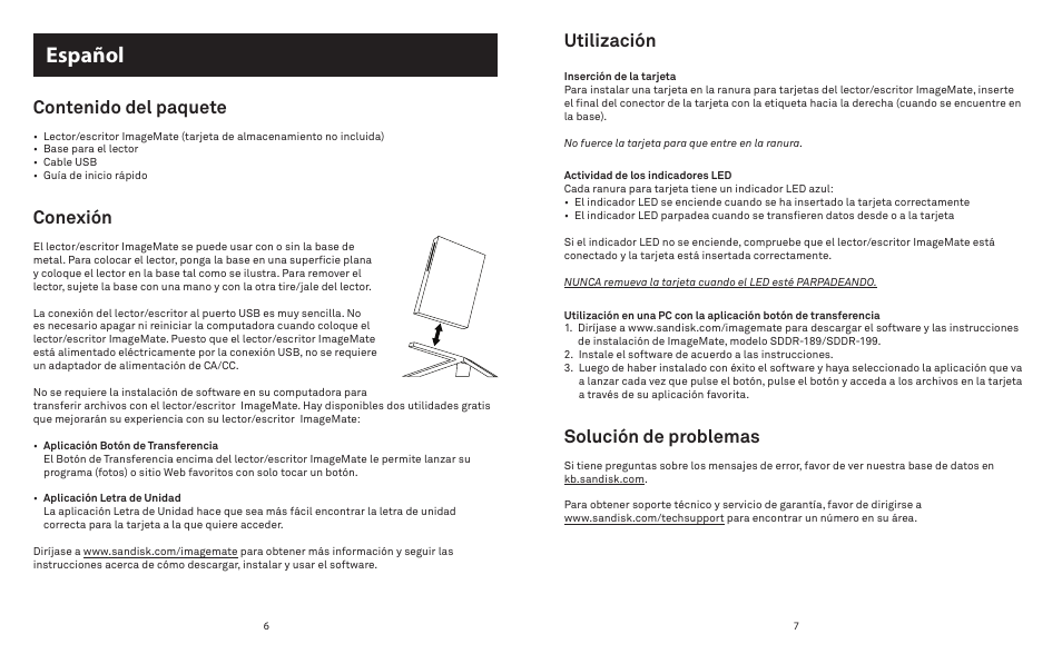SanDisk ImageMate 415753 User Manual | Page 4 / 6