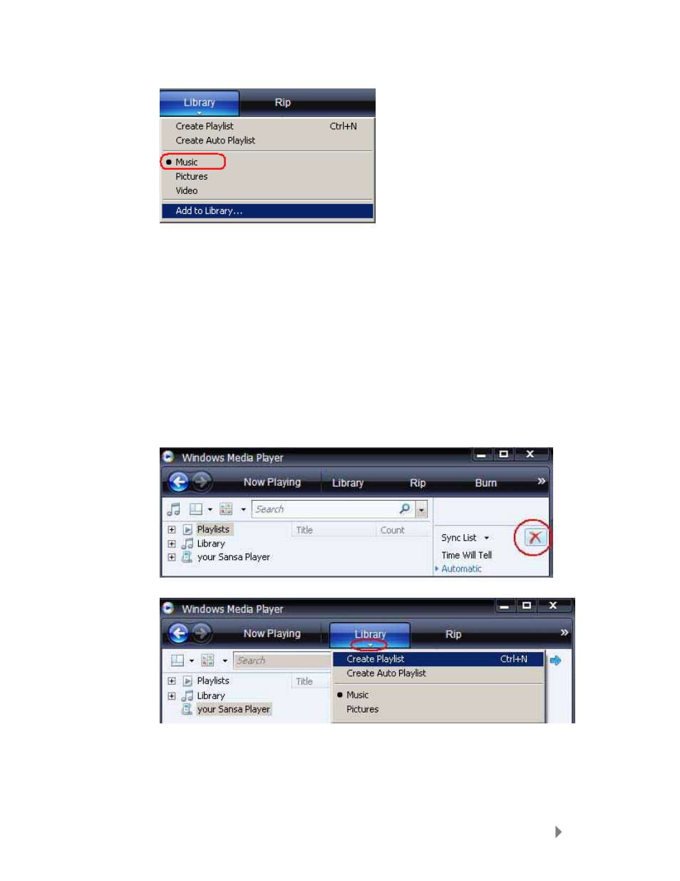 Creating playlist | SanDisk SANSA VIEW VIEW-7UM-ENG User Manual | Page 15 / 34