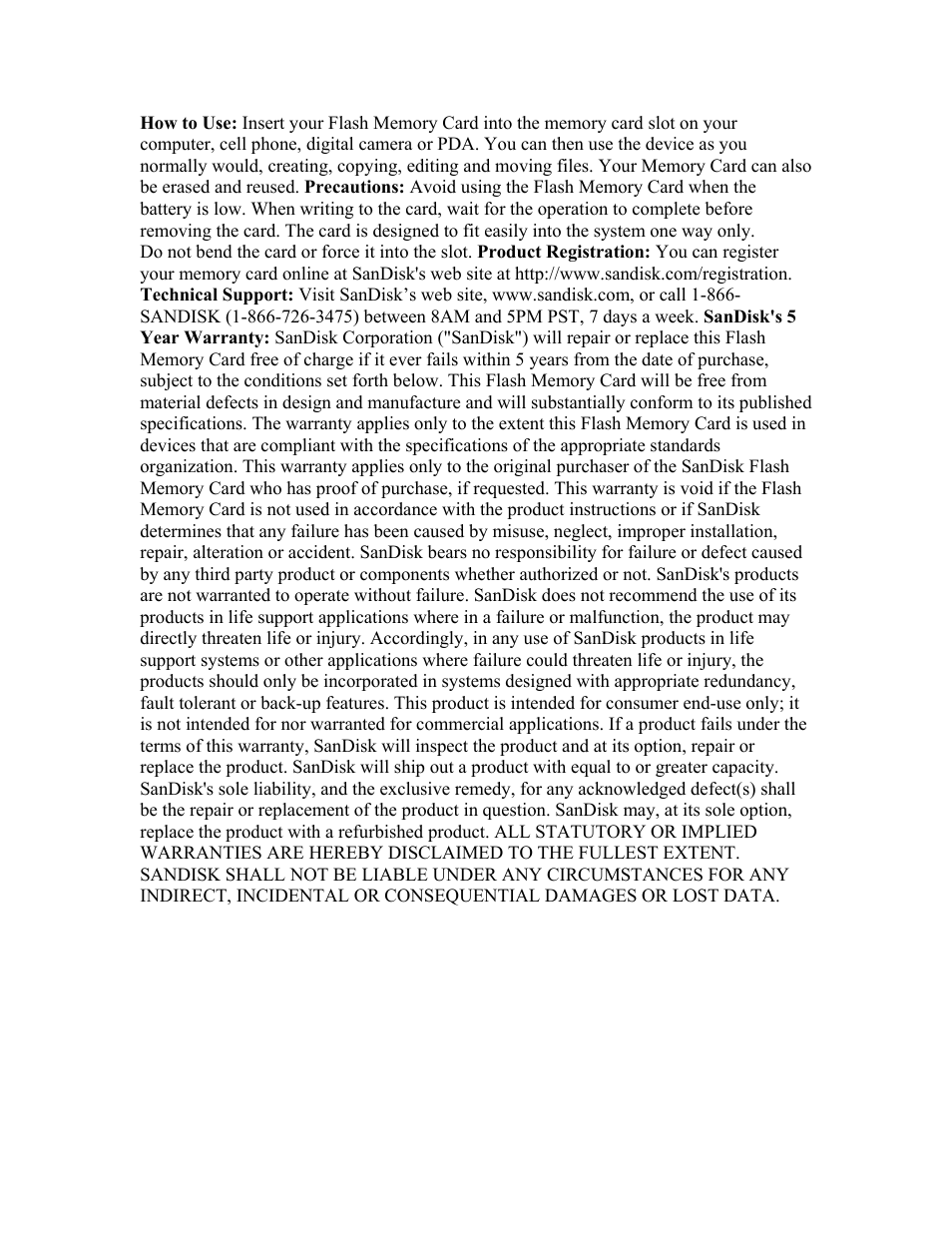 SanDisk FIERY 700 User Manual | 1 page