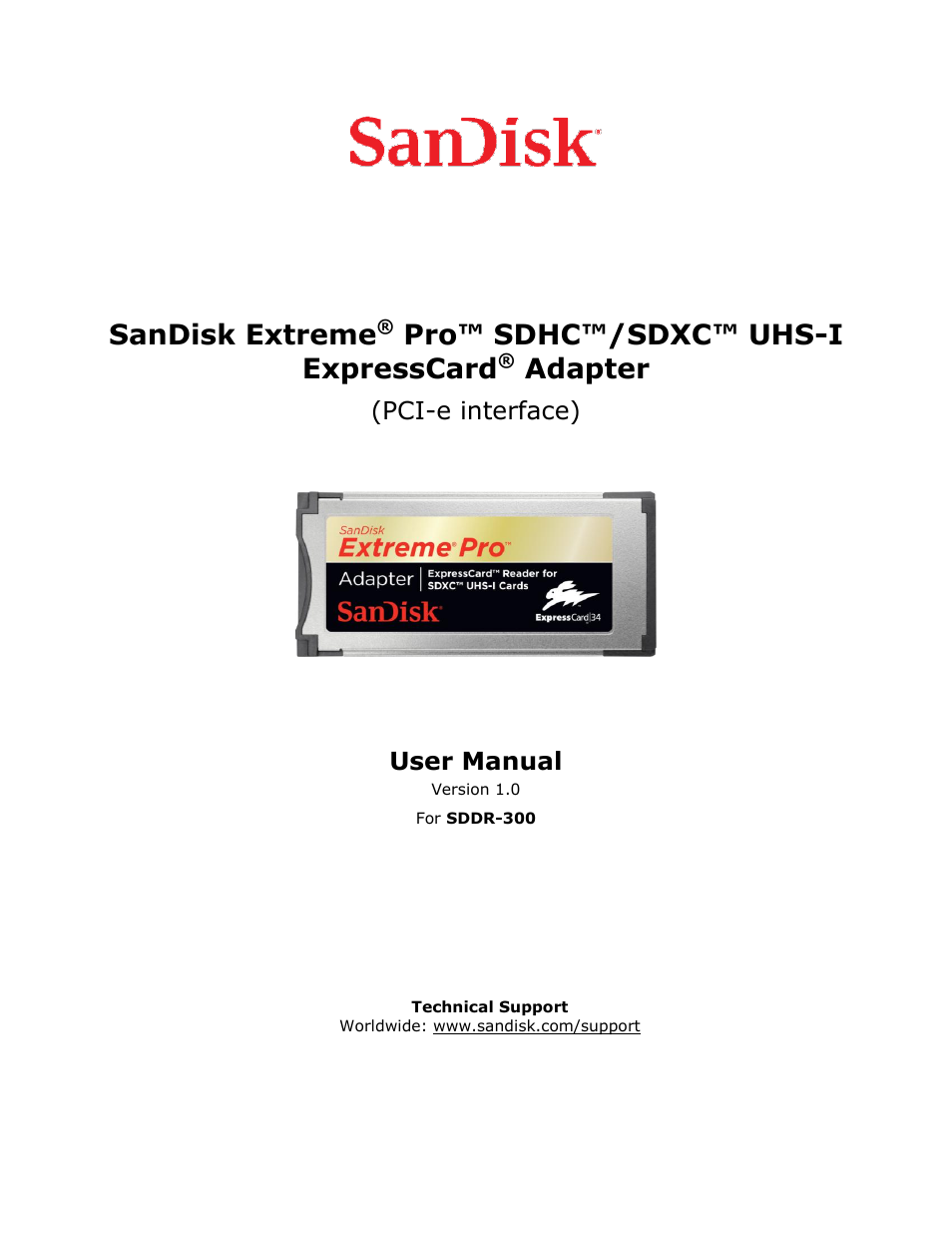 SanDisk SDDR-300 User Manual | 15 pages