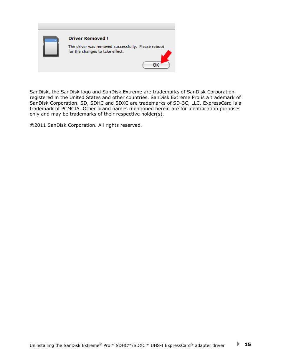 SanDisk SDDR-300 User Manual | Page 15 / 15