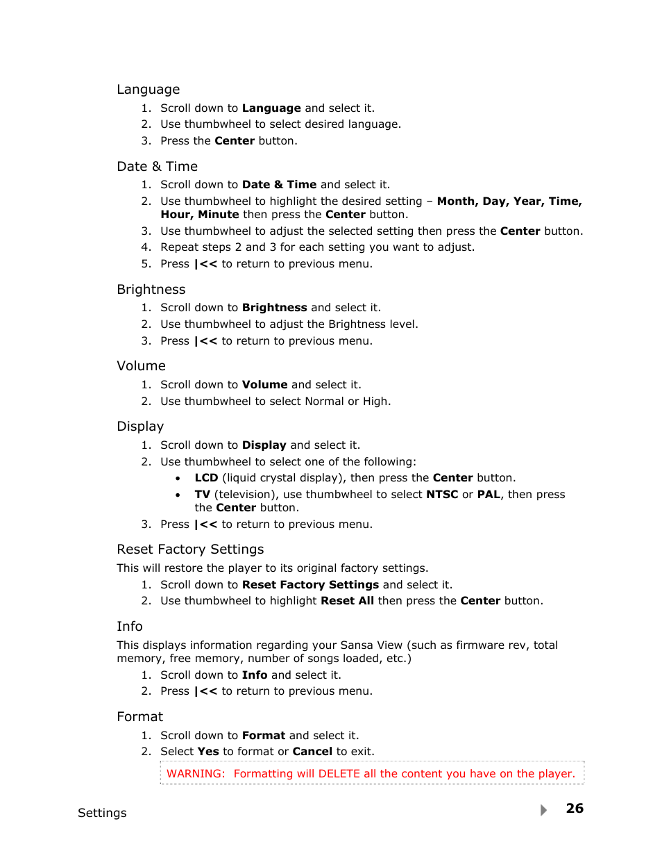 SanDisk View User Manual | Page 28 / 34