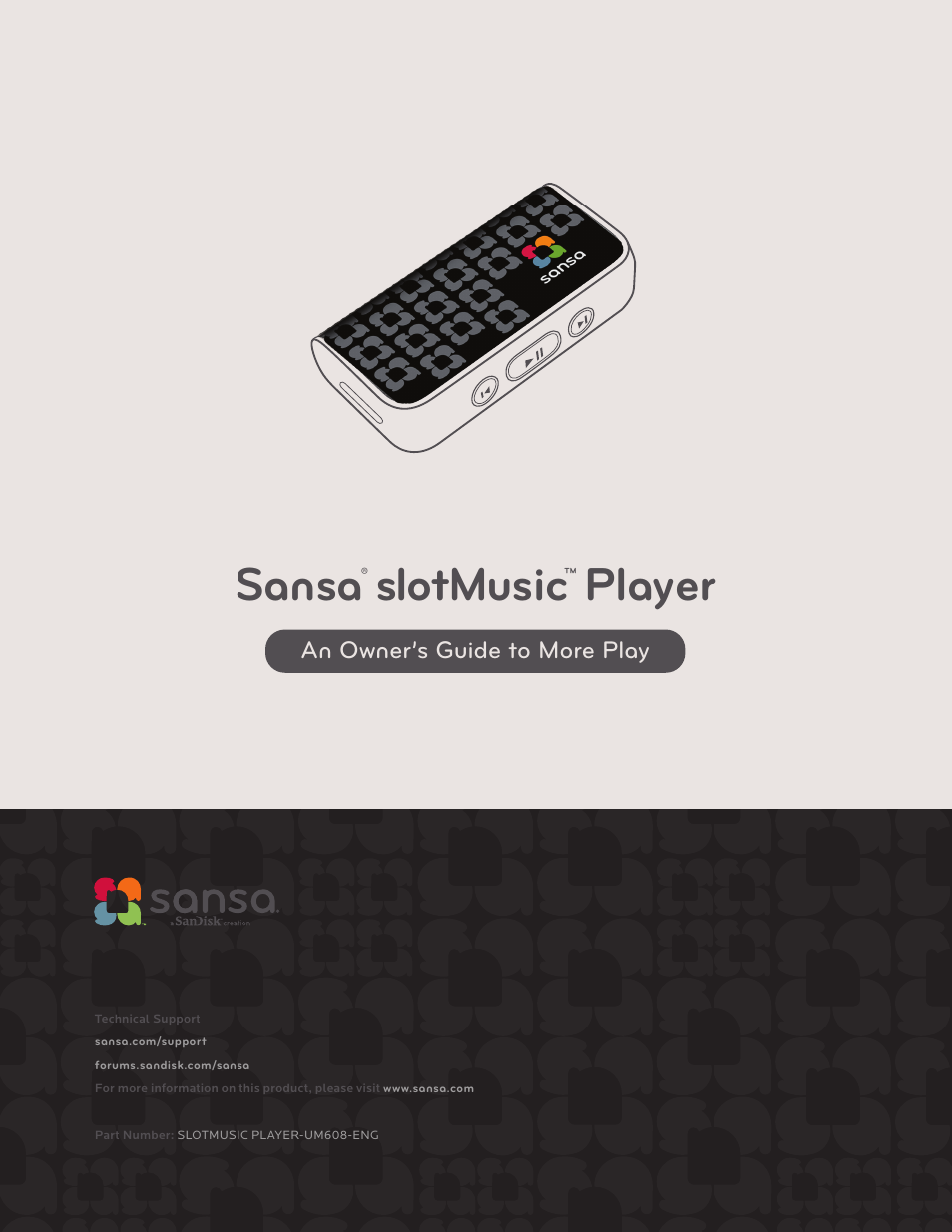 SanDisk Sansa SLOTMUSIC PLAYER-UM608-ENG User Manual | 15 pages