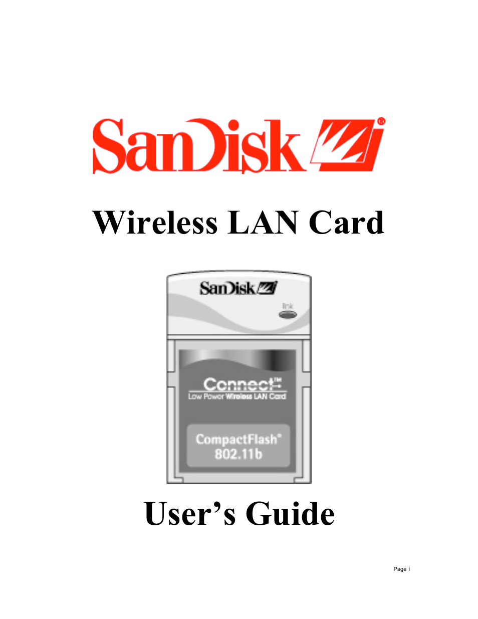 SanDisk Wireless LAN Card User Manual | 504 pages