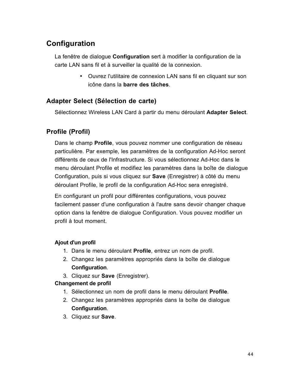 Configuration | SanDisk Wireless LAN Card User Manual | Page 107 / 504