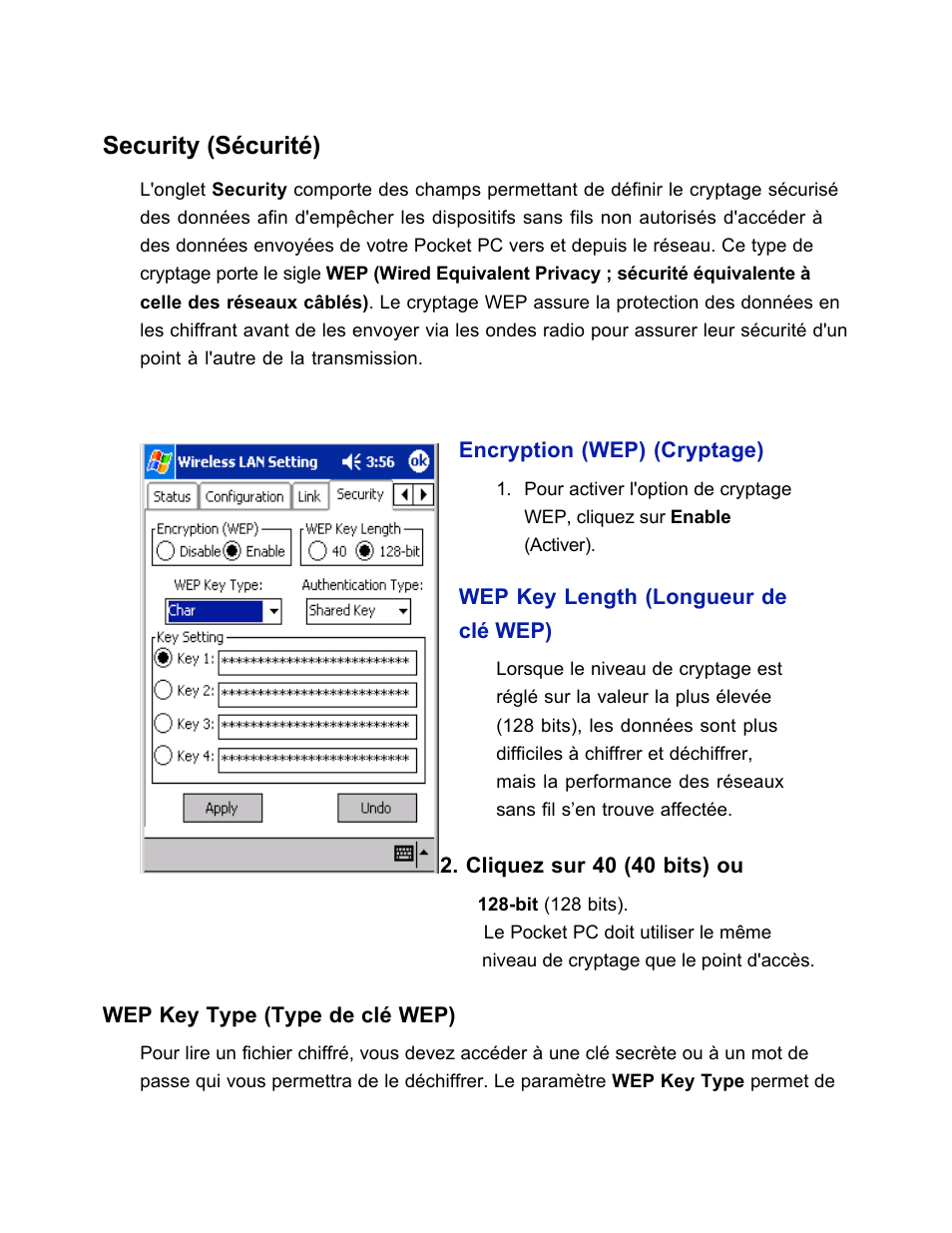 Security (sécurité) | SanDisk Wireless LAN Card User Manual | Page 150 / 504
