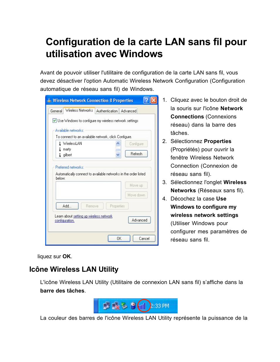 Icône wireless lan utility | SanDisk Wireless LAN Card User Manual | Page 167 / 504