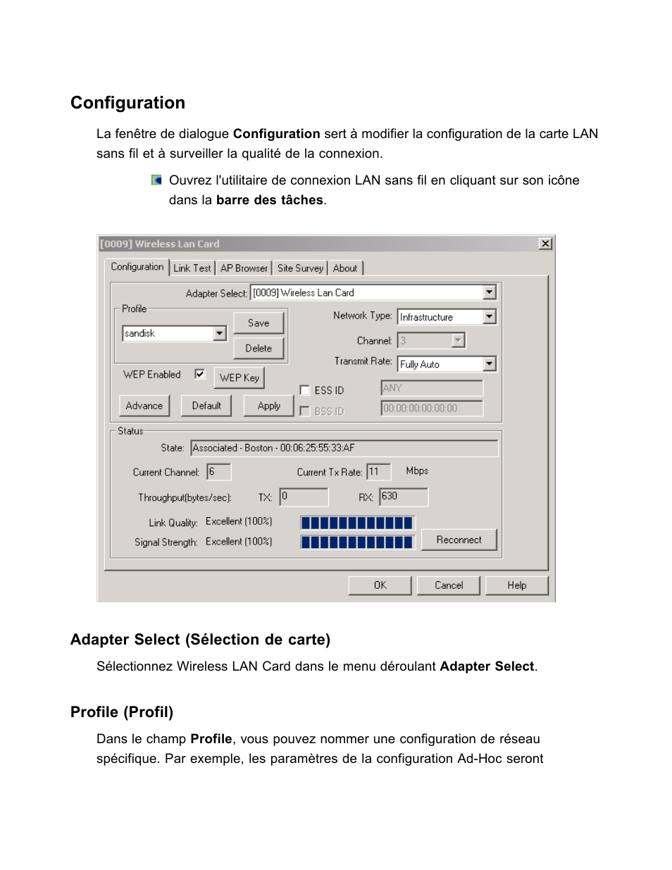 Configuration | SanDisk Wireless LAN Card User Manual | Page 171 / 504