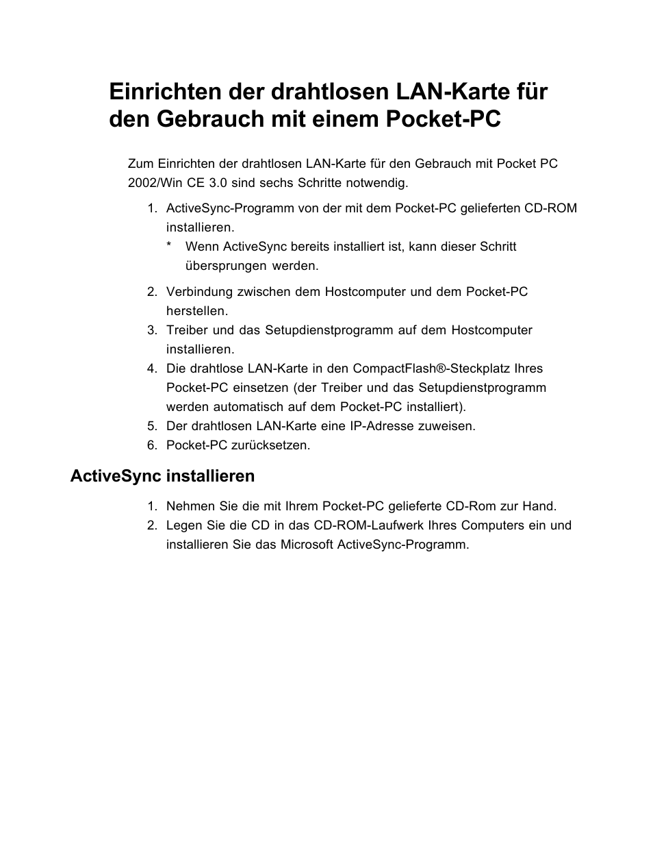 Activesync installieren | SanDisk Wireless LAN Card User Manual | Page 201 / 504