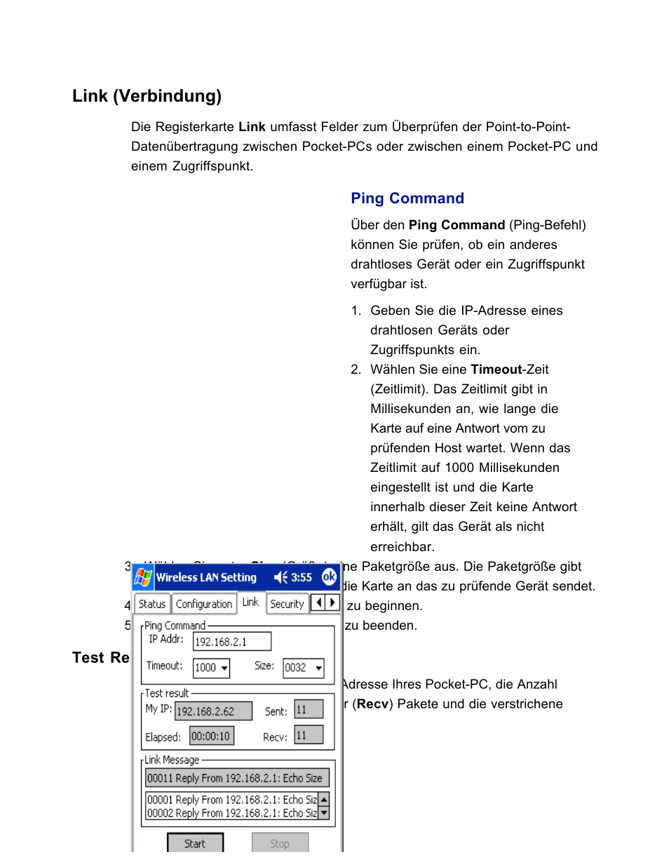 Link (verbindung) | SanDisk Wireless LAN Card User Manual | Page 211 / 504