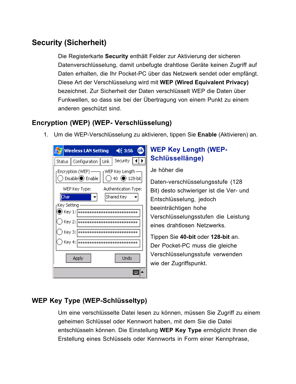 Security (sicherheit) | SanDisk Wireless LAN Card User Manual | Page 213 / 504