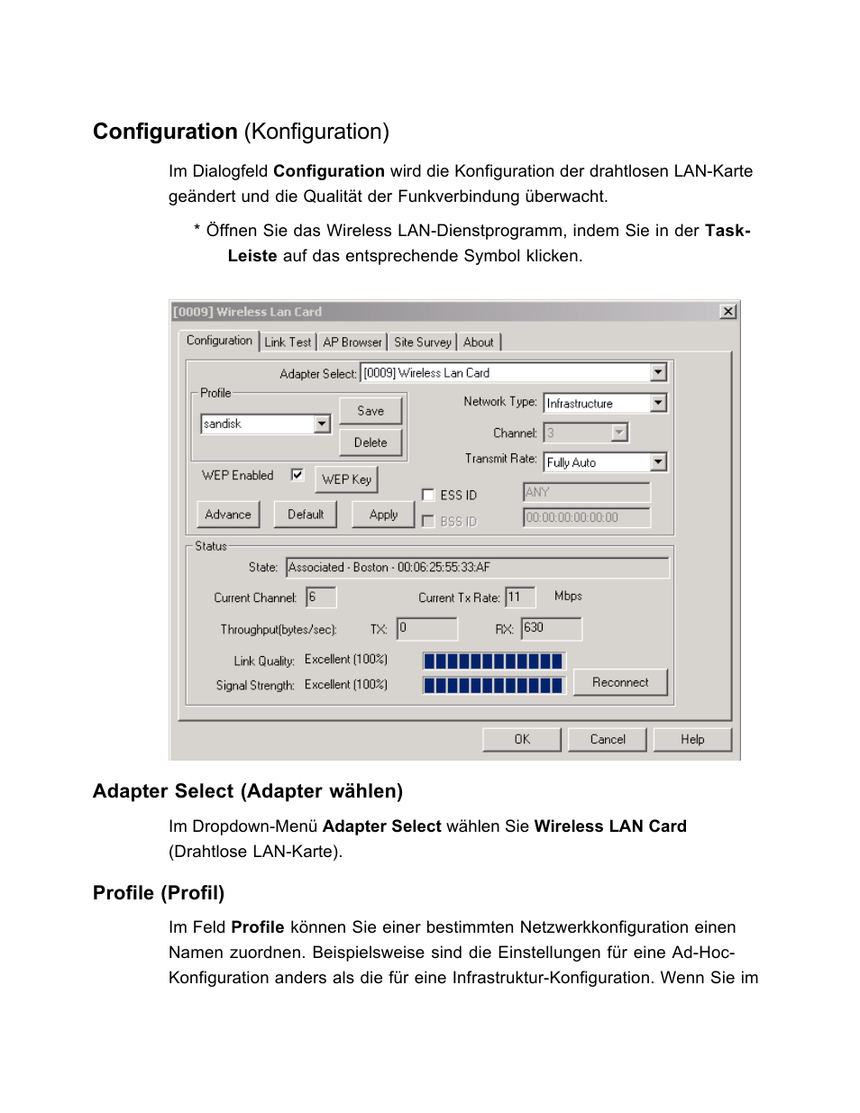 Configuration (konfiguration) | SanDisk Wireless LAN Card User Manual | Page 235 / 504