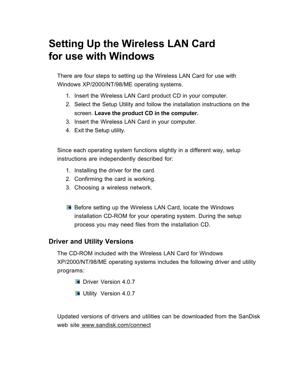 SanDisk Wireless LAN Card User Manual | Page 27 / 504