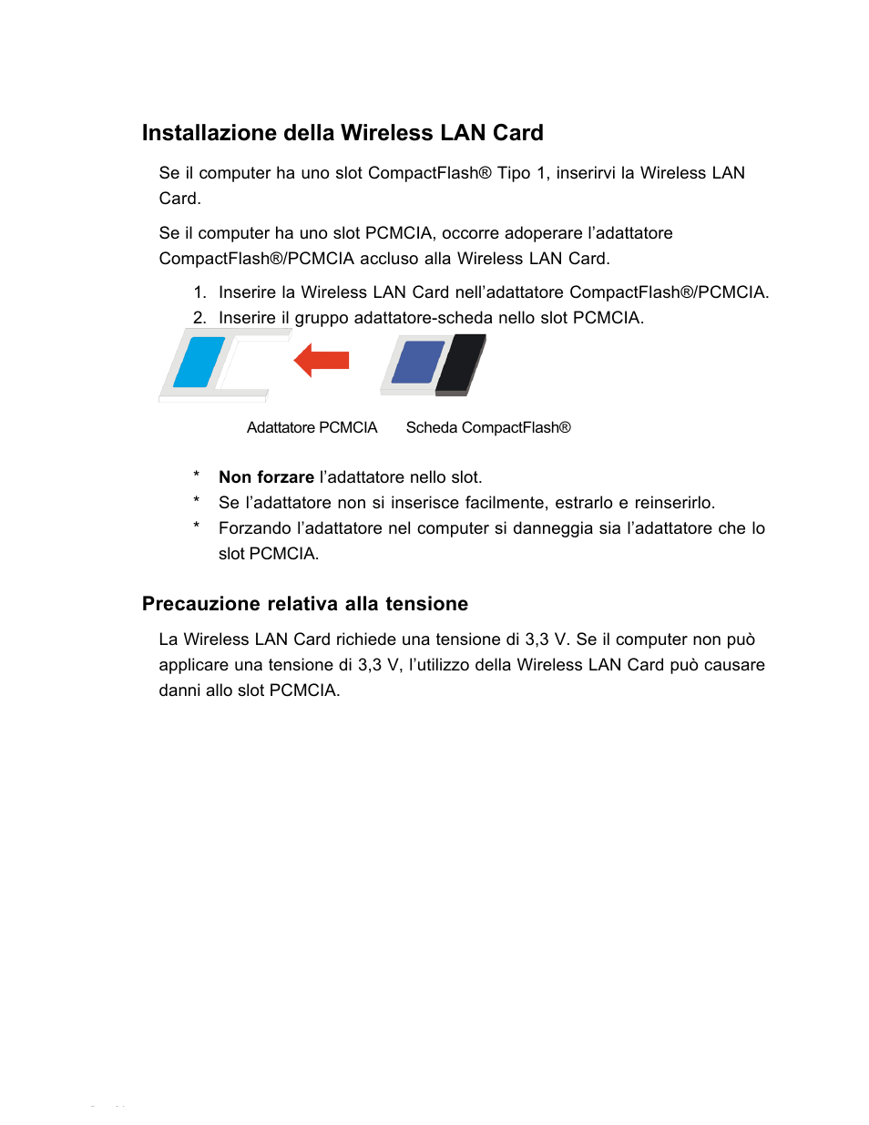 Installazione della wireless lan card | SanDisk Wireless LAN Card User Manual | Page 286 / 504