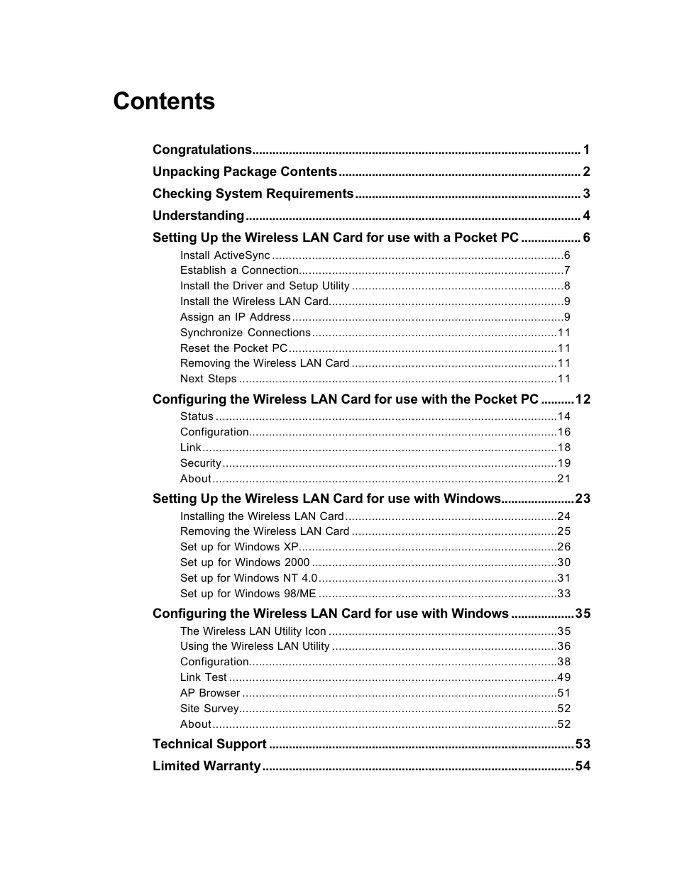 SanDisk Wireless LAN Card User Manual | Page 3 / 504