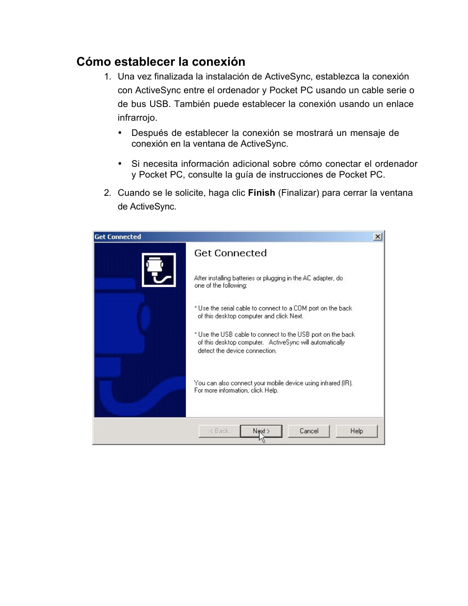 Cómo establecer la conexión | SanDisk Wireless LAN Card User Manual | Page 393 / 504