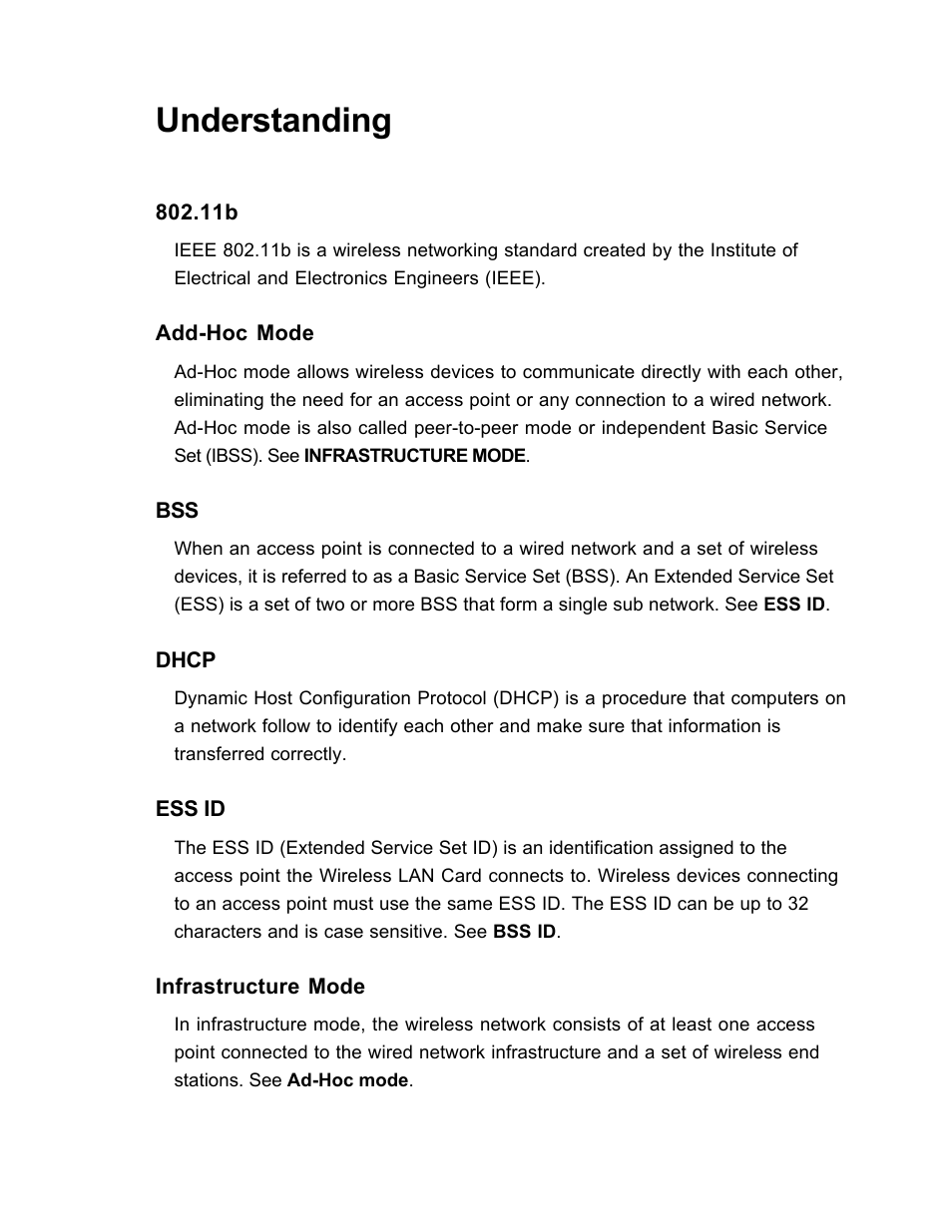 Understanding | SanDisk Wireless LAN Card User Manual | Page 8 / 504