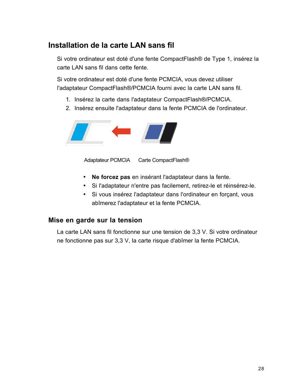 Installation de la carte lan sans fil | SanDisk Wireless LAN Card User Manual | Page 91 / 504