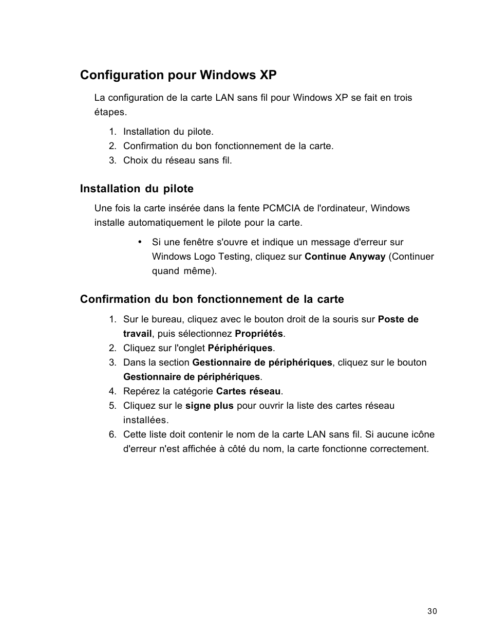 Configuration pour windows xp | SanDisk Wireless LAN Card User Manual | Page 93 / 504