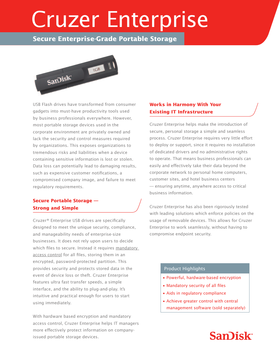 SanDisk 80-11-01450 User Manual | 2 pages
