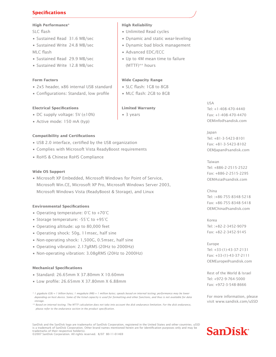 SanDisk uSSD 5000 User Manual | Page 2 / 2