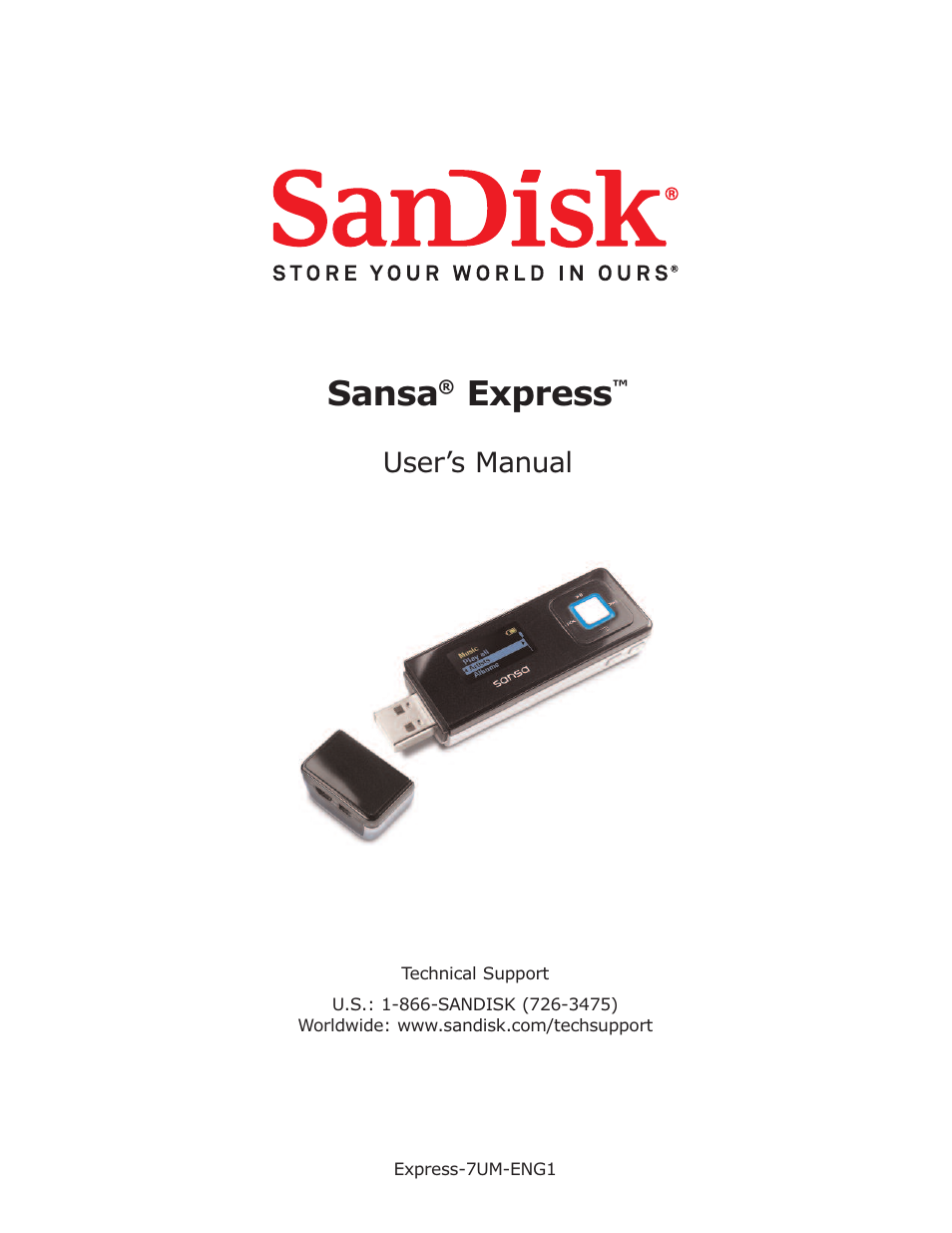 SanDisk Sansa Express c200 User Manual | 20 pages