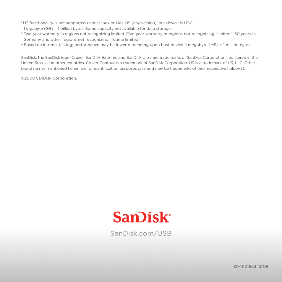 SanDisk 80-11-01663 User Manual | Page 7 / 7