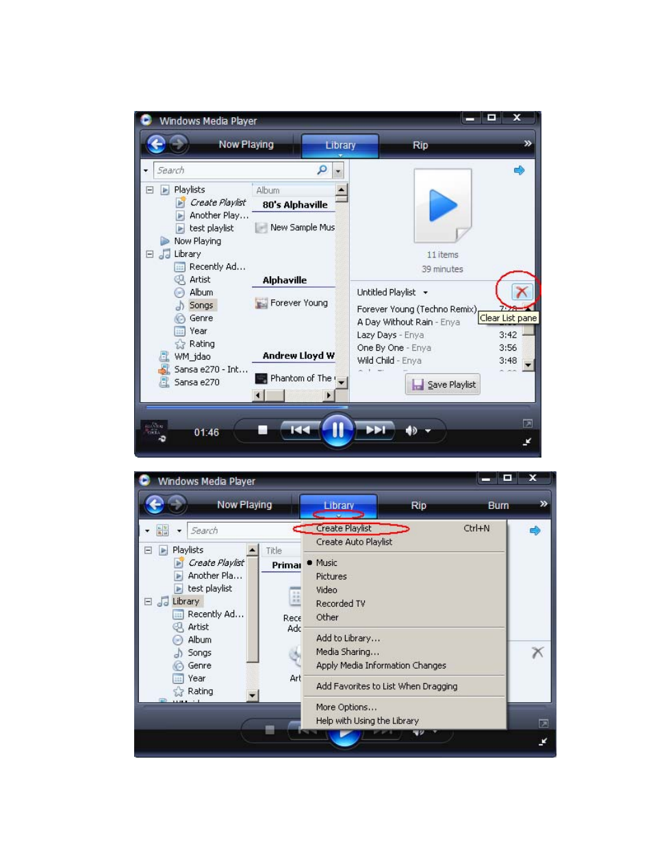 Create playlist | SanDisk e200 User Manual | Page 14 / 41