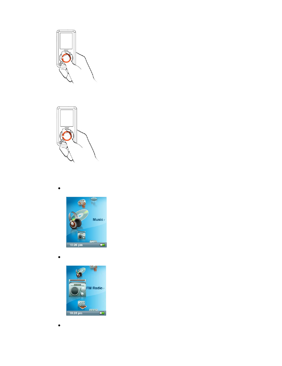 Main menu | SanDisk e200 User Manual | Page 20 / 41