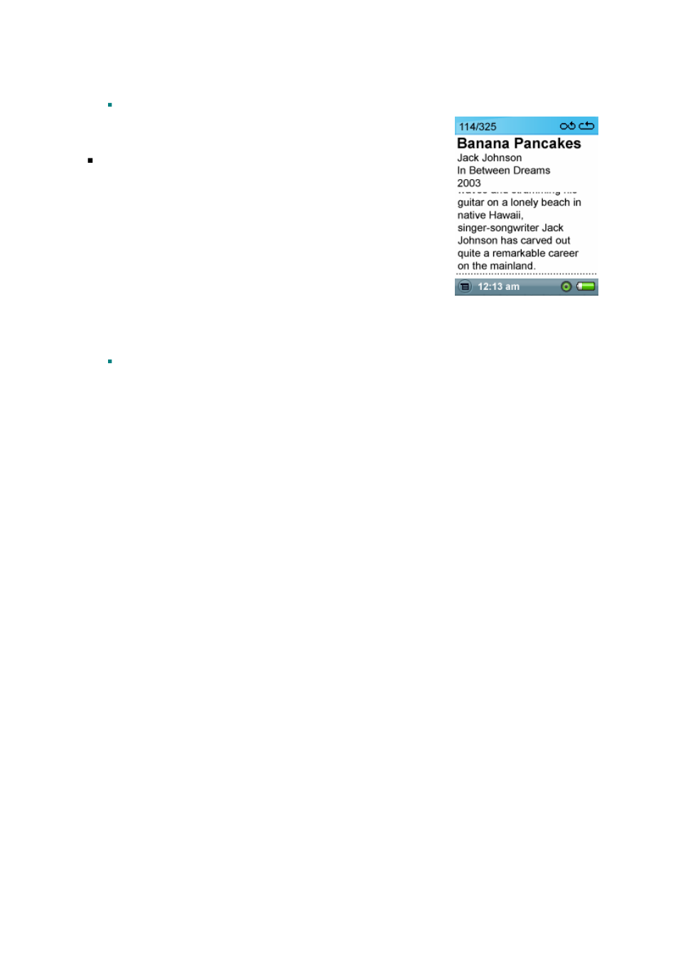 View artist info, Rhapsody channels | SanDisk SANSA E200R User Manual | Page 31 / 64