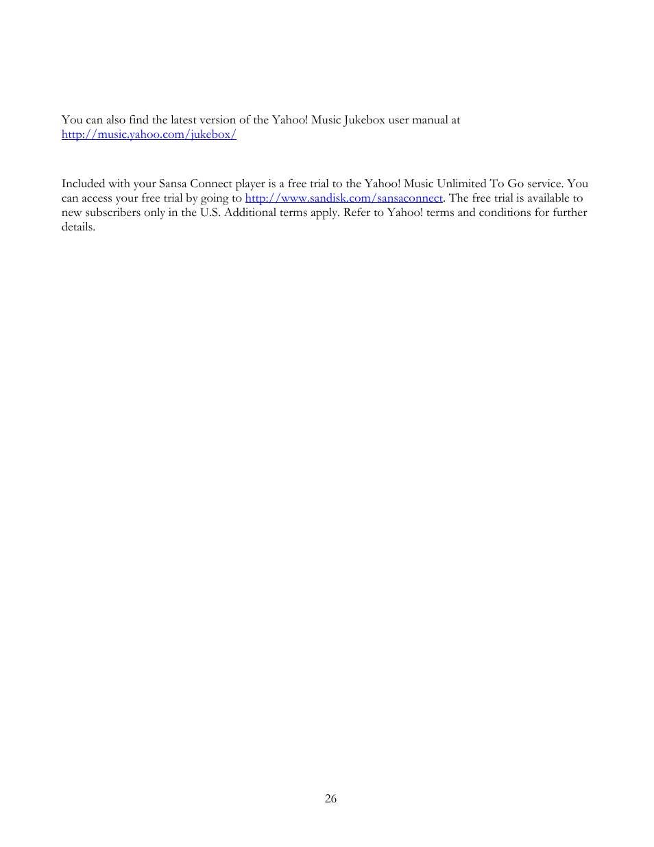 Using yahoo! music jukebox | SanDisk Sansa Connect User Manual | Page 26 / 35