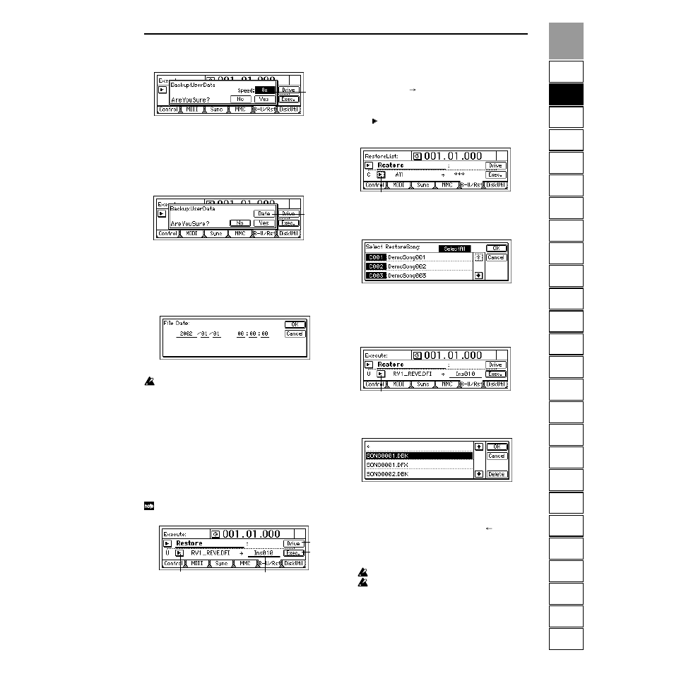 B-u/rst type: restore | Strahl D1600mkII User Manual | Page 103 / 180