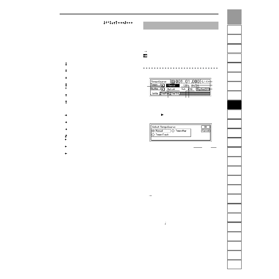 Tempo/rhythm, P1 setup: tempo and rhythm settings | Strahl D1600mkII User Manual | Page 123 / 180