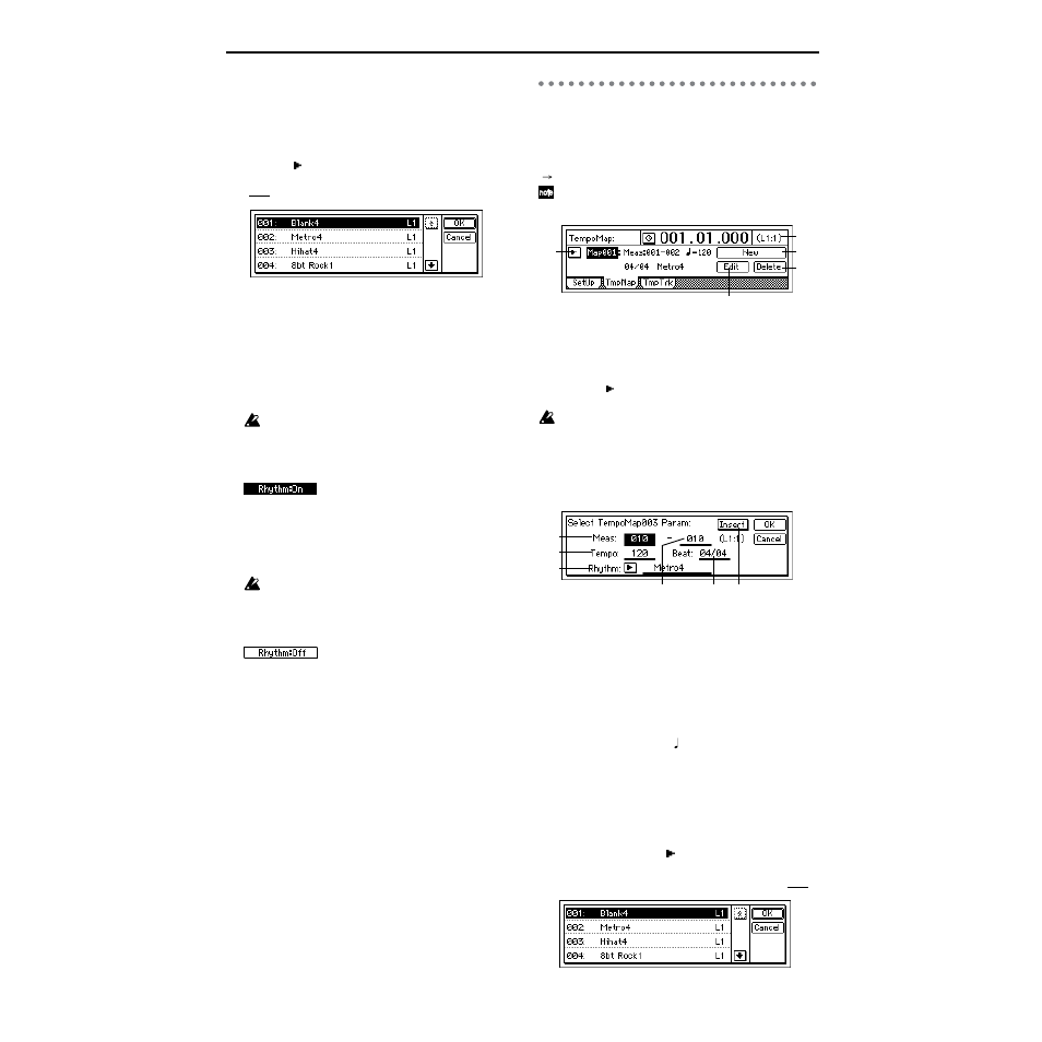 P2 tmpmap: editing the tempo map | Strahl D1600mkII User Manual | Page 124 / 180