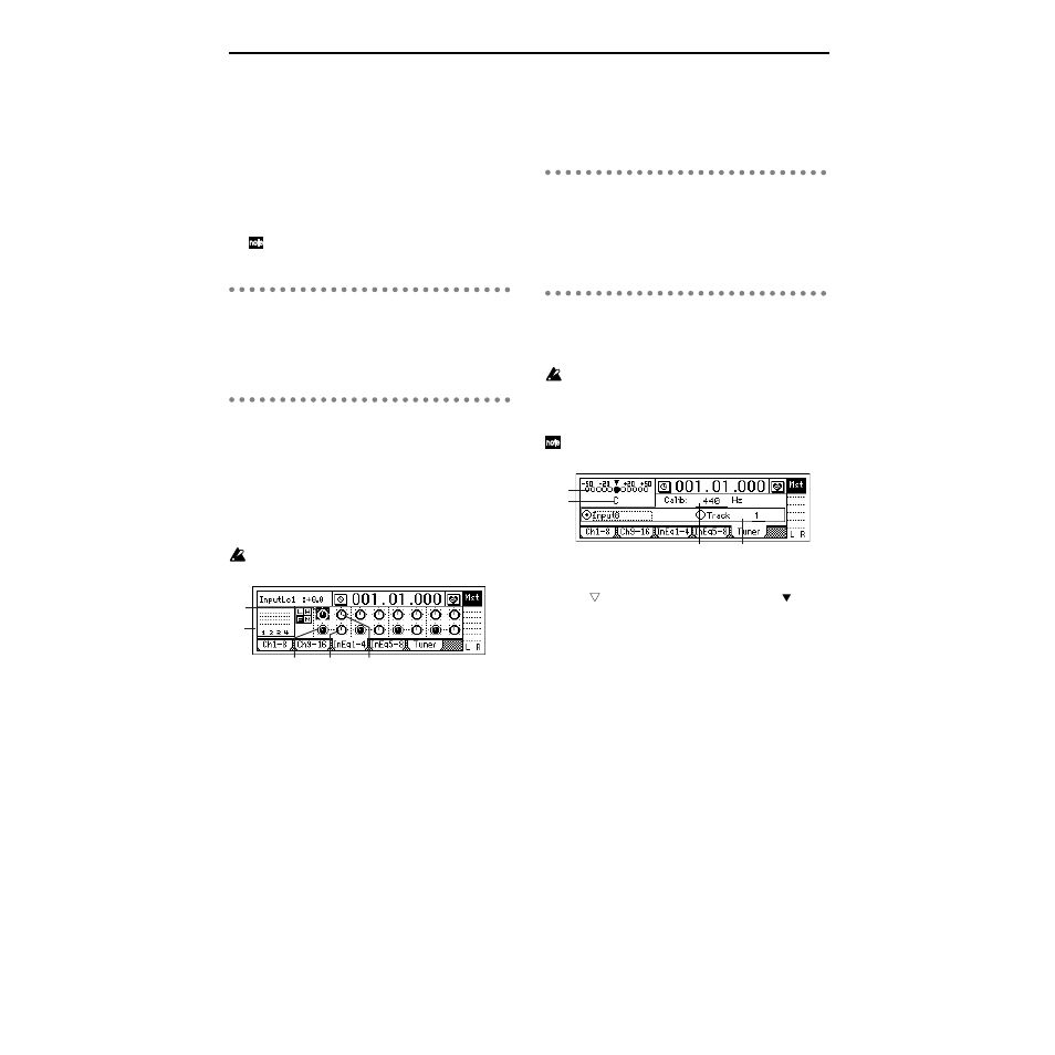 P3 ineq1–4: eq settings for inputs 1– 4, P4 ineq5–8: eq settings for inputs 5– 8, P5 tuner: tuner | P3 ineq1–4: eq settings for inputs 1–4, P4 ineq5–8: eq settings for inputs 5–8 | Strahl D1600mkII User Manual | Page 132 / 180