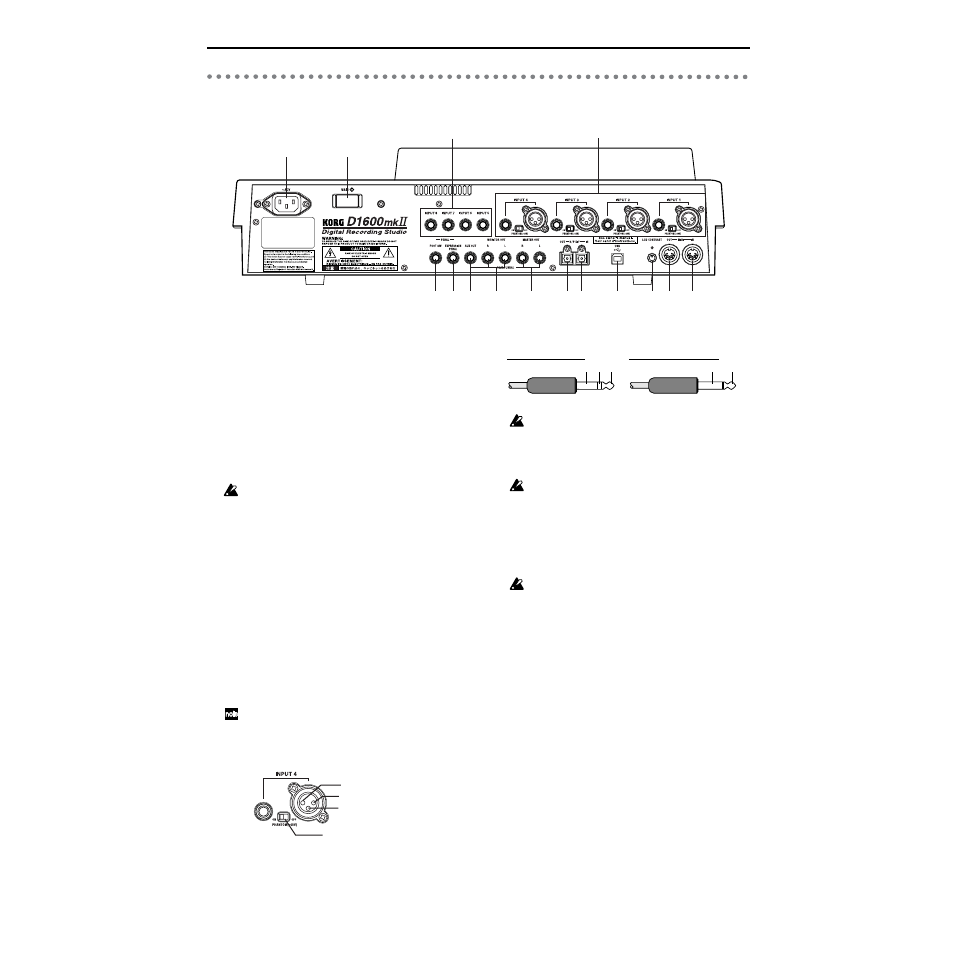 Rear panel | Strahl D1600mkII User Manual | Page 14 / 180