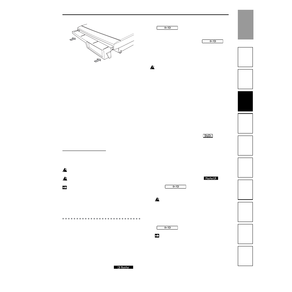 Playing or recording from an audio cd | Strahl D1600mkII User Manual | Page 169 / 180