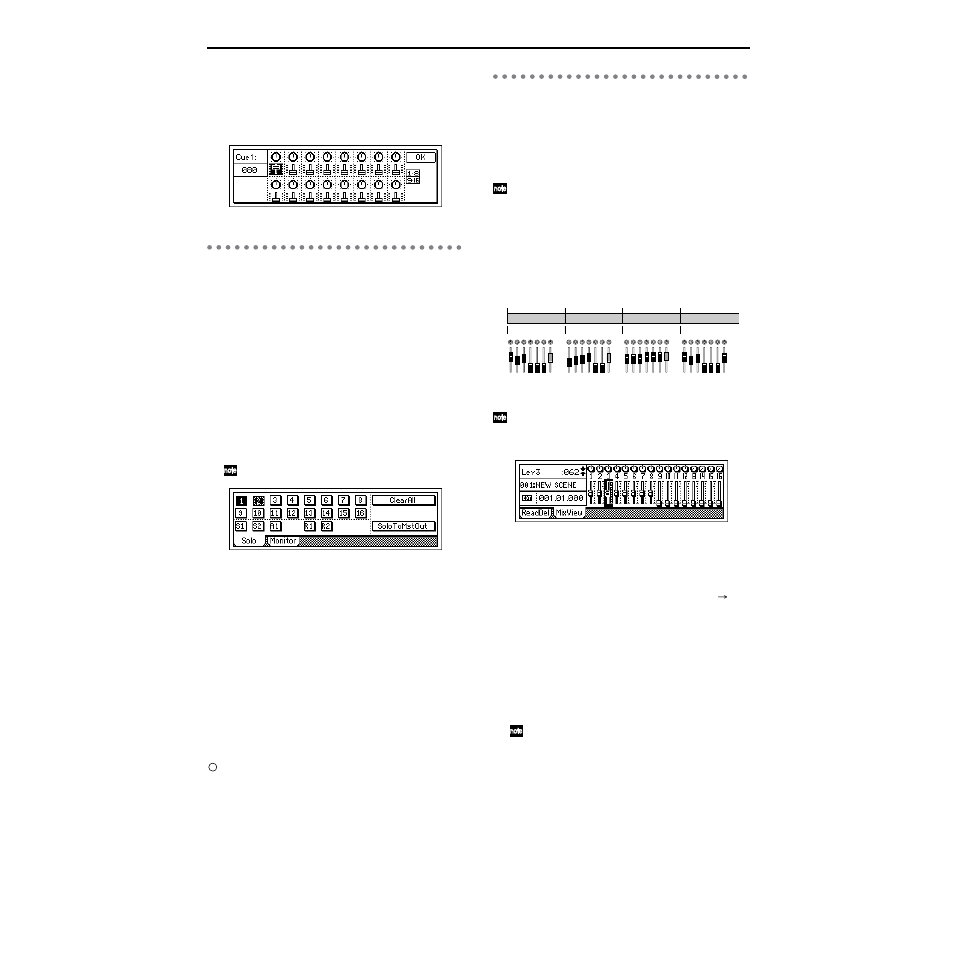 Solo settings, Registering and playing scenes, P.50) | Select the signal for soloing, Outputting the solo signal from master lr, Registering a scene | Strahl D1600mkII User Manual | Page 58 / 180
