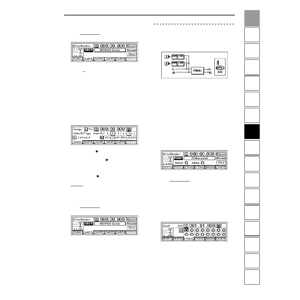 Master effects, Fects to the playback audio. (→p.55) | Strahl D1600mkII User Manual | Page 63 / 180
