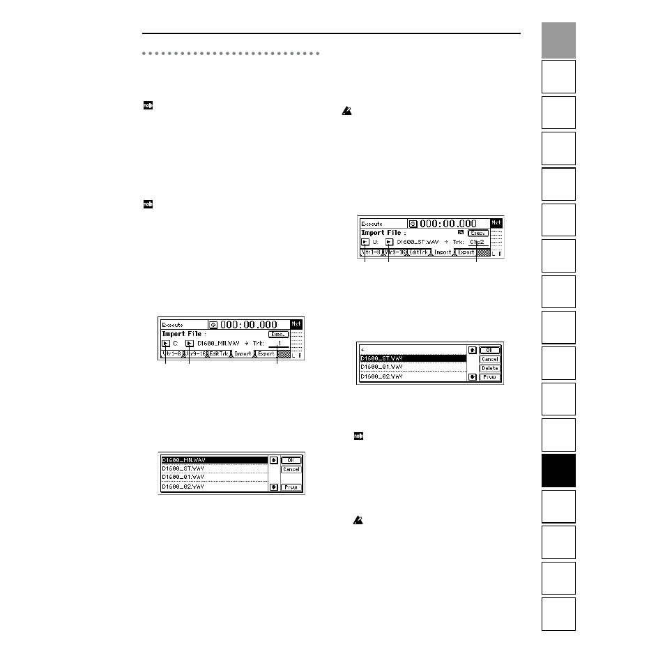 Saving a wav file | Strahl D1600mkII User Manual | Page 87 / 180