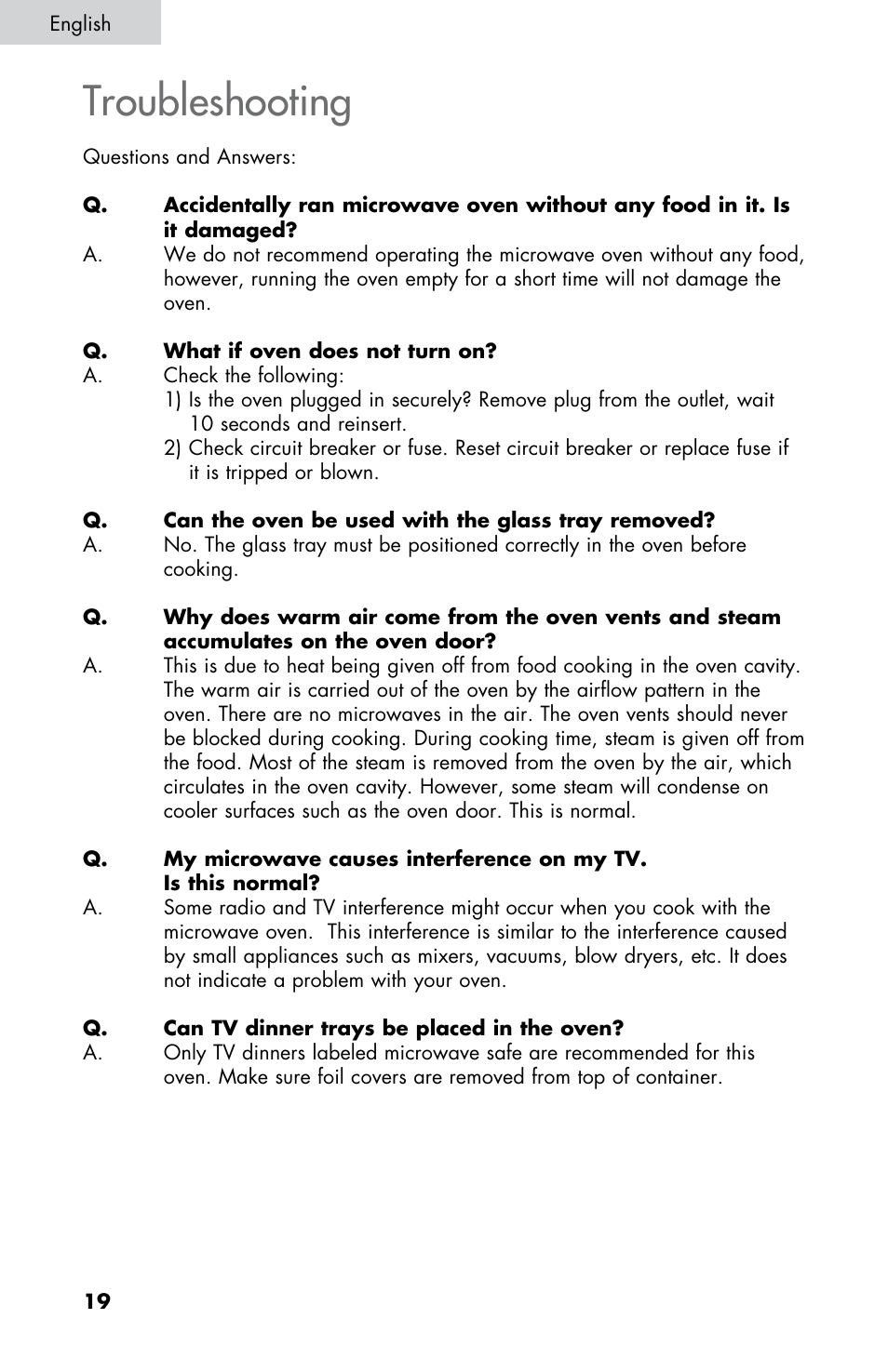 Troubleshooting | Summit SM900WH User Manual | Page 20 / 22