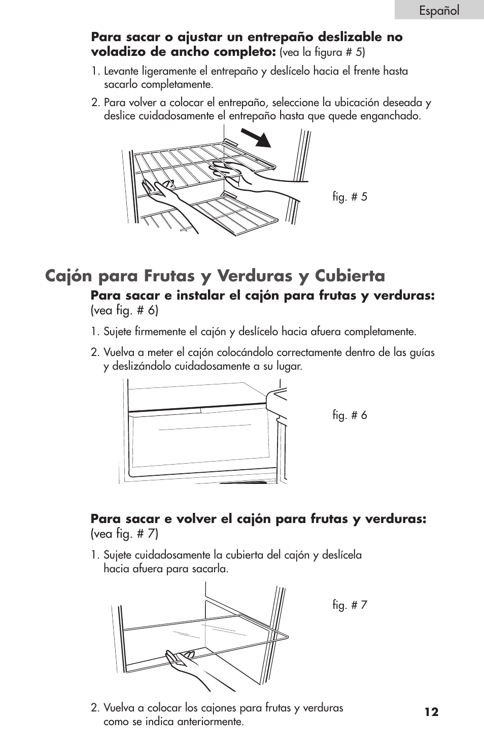 Cajón para frutas y verduras y cubierta | Summit FF-1074W User Manual | Page 49 / 56