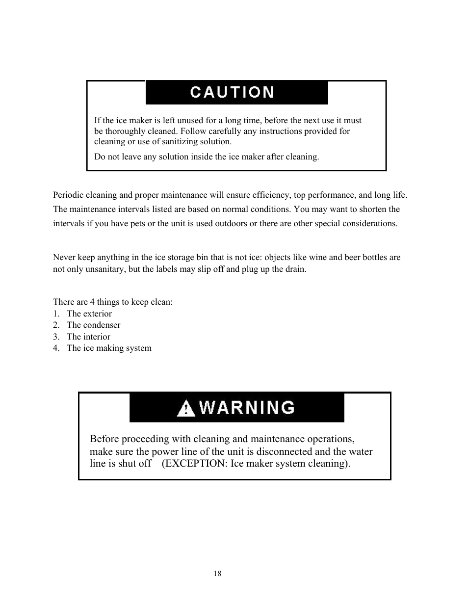 Cleaning and maintenance | Summit Automatic Ice Maker BIM70 User Manual | Page 19 / 32