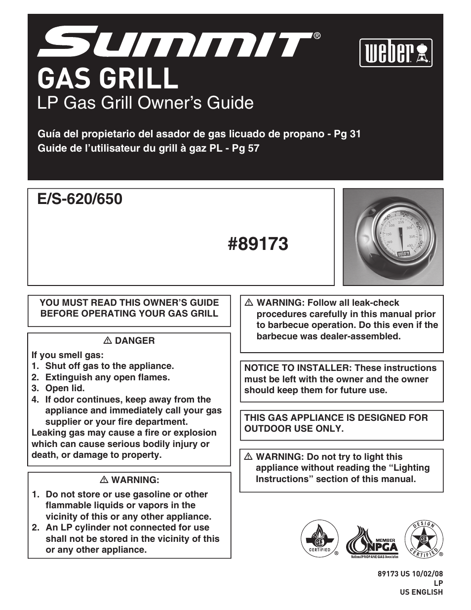 Summit E/S-620/650 User Manual | 84 pages